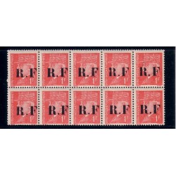 LIBERATION - CHARENTE MARITIME - PONS - EMISSION DU 20-9-1944 - BLOC DE 10.