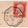 PASTEUR-No175 45c ROUGE-CACHET PAQUEBOT NEW-YORK AU HAVRE B DU 22-5-1925.