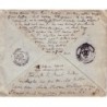 GRANDE BRETAGNE - LETTRE POUR LA FRANCE TAXE NOIRE BANDEROLLE No17 20c.