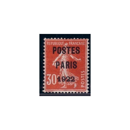 PREO No032 - POSTES PARIS - SANS GOMME - SIGNE JF BRUN.
