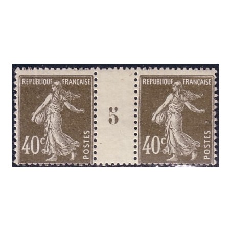 No0193 - SEMEUSE 40c - MILLESIME 5 - NEUF*-TRACE SUR LA GOMME.