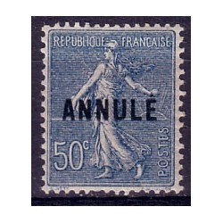 COURS D'INSTRUCTION - No161-CI 2 - SEMEUSE SURCHARGE ANNULE-NEUF*-TRACE CHARNIERE INFIME.