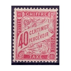 TAXE No035 - 40c ROSE - NEUF**.