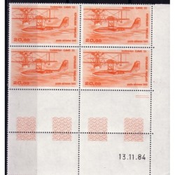 PA No058 - HYDRAVION CAMS 53 - BLOC DE 4 COIN DATE.