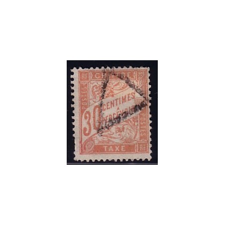 TAXE No034 - 30c ROUGE ORANGE - COTE 100€ - SIGNATURE CALVES.