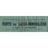 HERAULT-BEZIERS-TIMBRE SUR AFFICHE VENTE SUR SAISIE-IMMOBILIERE 12-3-1912.