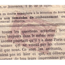 TIMBRE IMPERIAL 2c VIOLET No7 SUR JOURNAL DES INSTITUTEURS