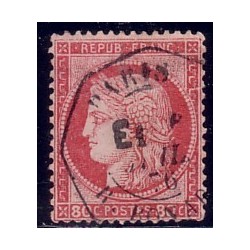 No057 - LEVEE EXEPTIONNELLE PARIS E1 6-7-1876 SUR 80c CERES.