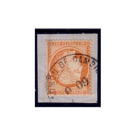 No038 - ADMON DE CAMBIO-OBLITERATION ESPAGNOLE/FRAGMENT DE LETTRE..