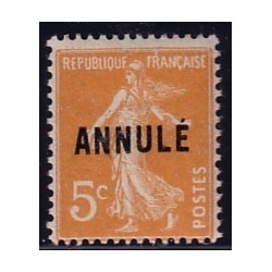 COURS D'INSTRUCTION - No158 -CI 1 - SEMEUSE SURCHARGE ANNULE-NEUF**.