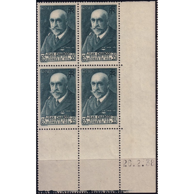 No0377 - JEAN CHARCOT - COIN DATE DU 26-2-1938**.
