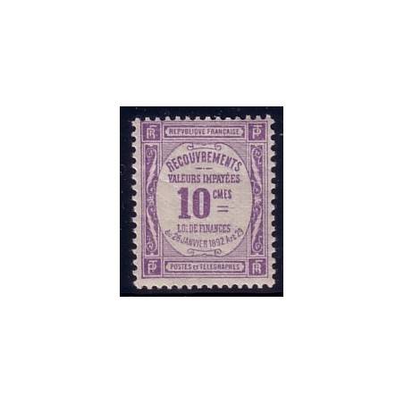 TAXE No044 - 10c VIOLET ***