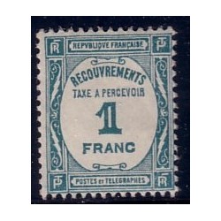 TAXE No060 - 1F BLEU-VERT***