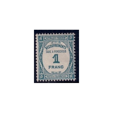 TAXE No060 - 1F BLEU-VERT***