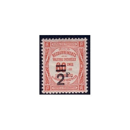 TAXE No054 - 2F/60c ROUGE***