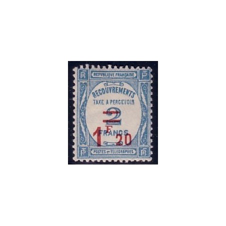 TAXE No064 - 1F20/2F BLEU***