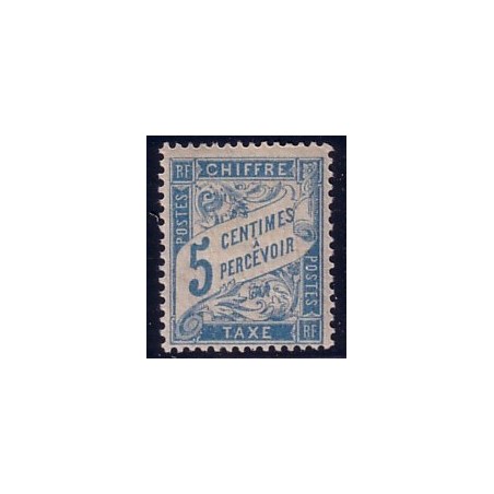 TAXE No028 - 5c BLEU***