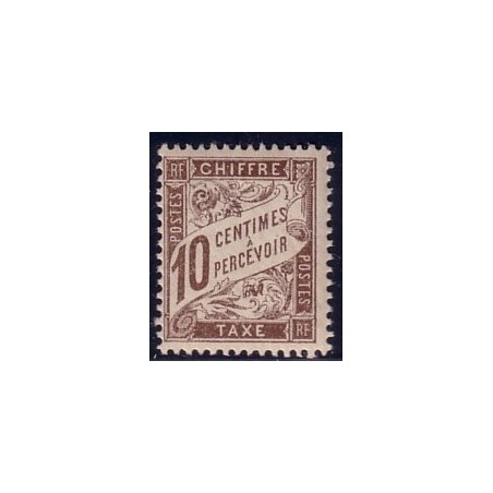 TAXE No029 - 10c BRUN***