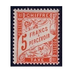 TAXE No066 - 5F ROUGE ORANGE***.