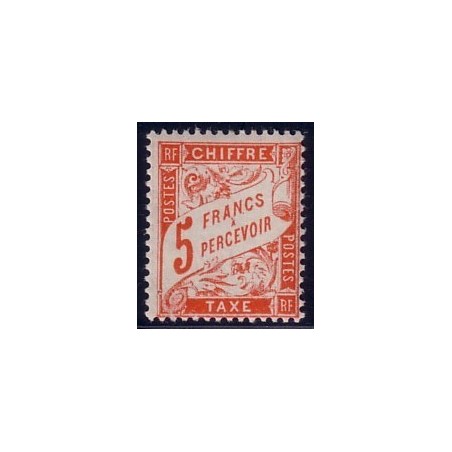 TAXE No066 - 5F ROUGE ORANGE***.