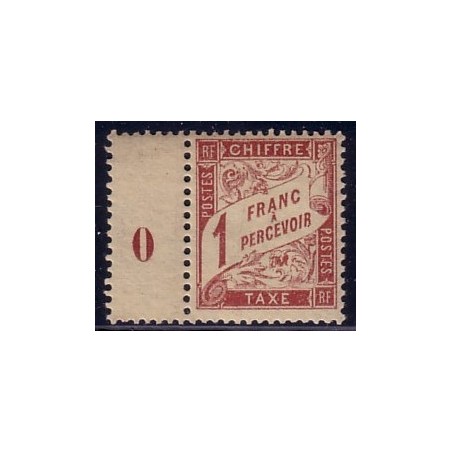 TAXE No040 - 1F LILAS-BRUN SUR PAILLE MILLESIME 0***