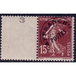 PREO No053 - 15c SEMEUSE AVEC MILLESIME**