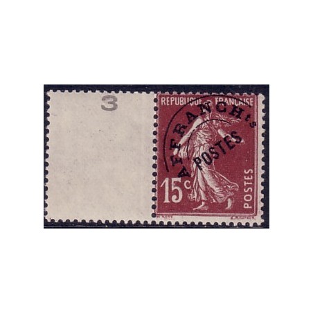 PREO No053 - 15c SEMEUSE AVEC MILLESIME**