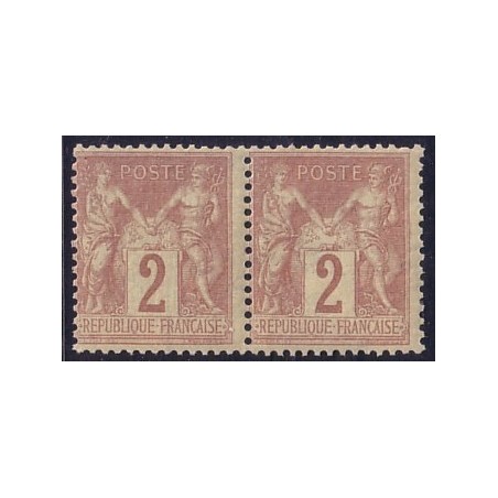 No085 - 2c SAGE EN PAIRE - NEUF SANS CHARNIERE**