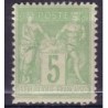 No106 - 5c SAGE VERT-JAUNE TYPE II-SANS TRACE**