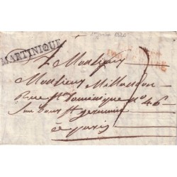 MARTINIQUE - DE FORT ROYAL LE 1 JANVIER 1820 POUR PARIS.
