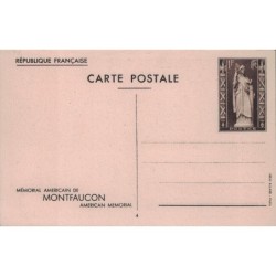 MEMORIAL AMERICAIN DE MONFAUCON - 1F BRUN NOIR - CARTE NEUVE - COTE 20€.