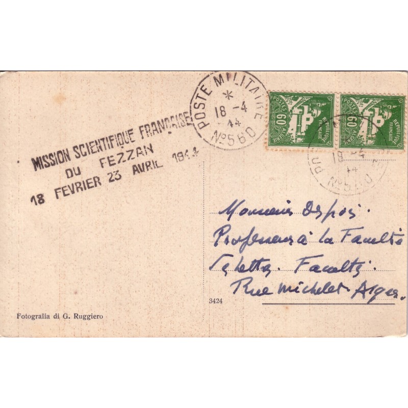 FEZZAN - MISSION SCIENTIFIQUE FRANCAISE 1944