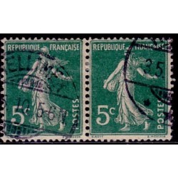 No137 - 5c SEMEUSE EN PAIRE - CACHET HELLIMER - ALSACE ANNEXE PAR L'ALLEMAGNE