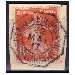 No138 - SEMEUSE - CACHET MARITIME BORDEAUX A BUENOS AYRES 1oL.J.No4.