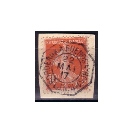 No138 - SEMEUSE - CACHET MARITIME BORDEAUX A BUENOS AYRES 1oL.J.No4.