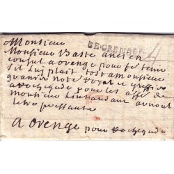 ISERE - DE GRENOBLE 20 JUILLET 1713 - MARQUE No2 LENAIN.