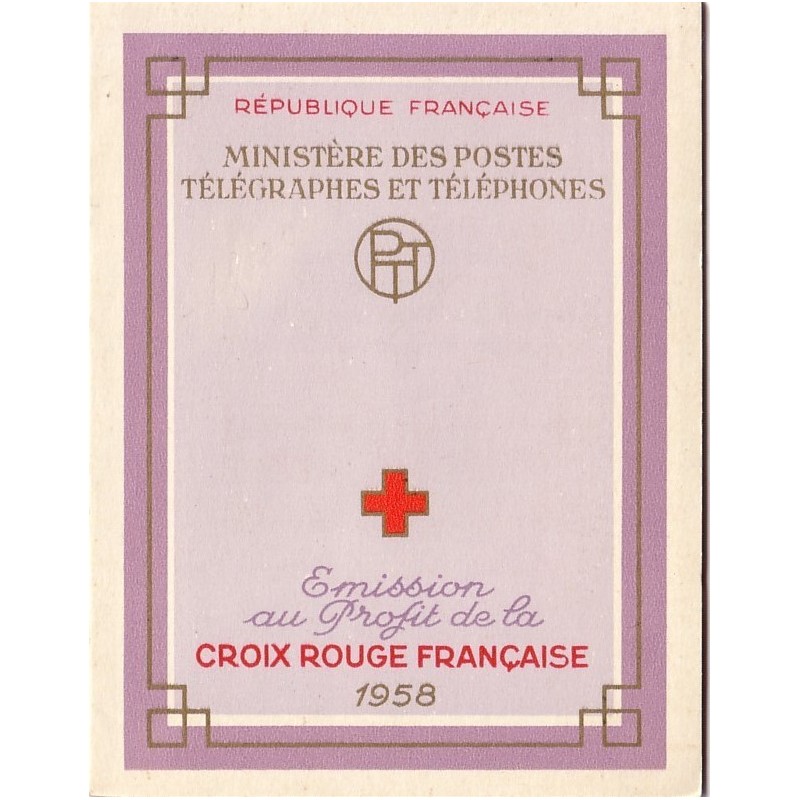 CROIX ROUGE - CARNET DE 1958 - COTE 38€.
