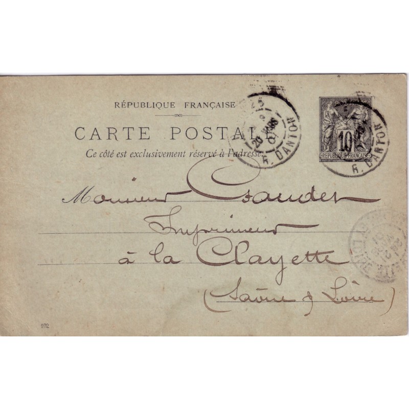 SAGE - ENTIER REPIQUAGE CH.LORILLEUX & CIE 16 RUE SUGER PARIS EN 1901.