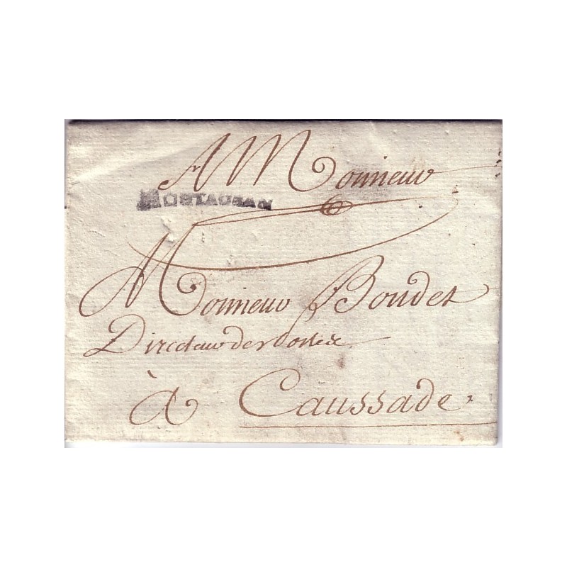 TARN ET GARONNE - MONTAUBAN POUR CAUSSADE 19-10-1783.
