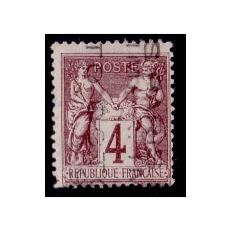 PREO No014 - 4c SAGE SURCHARGE SUR 5 LIGNE MANQUE LA LIGNE DU QUANTIEME - RARE.