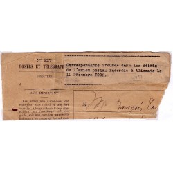 MAROC - CASABLANCA-TOULOUSE - COURRIER ACCIDENTE 11-12-1925.