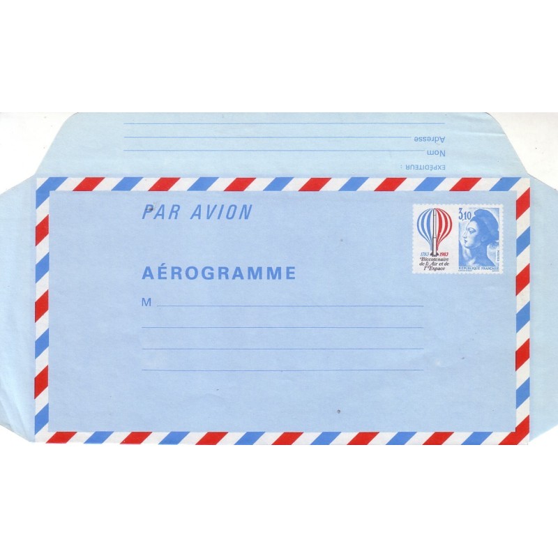 AEROGRAMME - BICENTENAIRE DE L'AIR ET DE L'ESPACE.