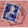 FLOTTILLE DUQUESNE 26-1-1956 / TIMBRE ALGERIE SUR AVIS DE RECEPTION.