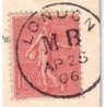 PAQUEBOT-LONDON MB 25-4-1906/10c SEMEUSE