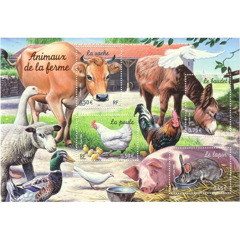 BLOC FEUILLET No0069 - LES ANIMAUX DE LA FERME.