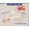 TUNISIE - 1er SERVICE AERO-POSTAL TUNIS-BRAZZAVILLE LE 21 JANVIER 1951.