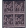 No103 - 10c TYPE SAGE - BLOC DE 4 NEUF AVEC TRACE DE CHARNIERE - COTE 190€.