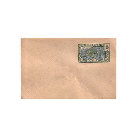 CONGO - MOYEN-CONGO - ENTIER POSTAL 5c - NEUF.