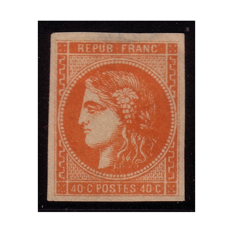 No048 - 40c ORANGE EMISSION DE BORDEAUX - NEUF SANS GOMME - SIGNE CALVES.