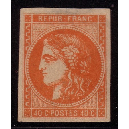 No048 - 40c ORANGE EMISSION DE BORDEAUX - NEUF SANS GOMME - SIGNE CALVES.